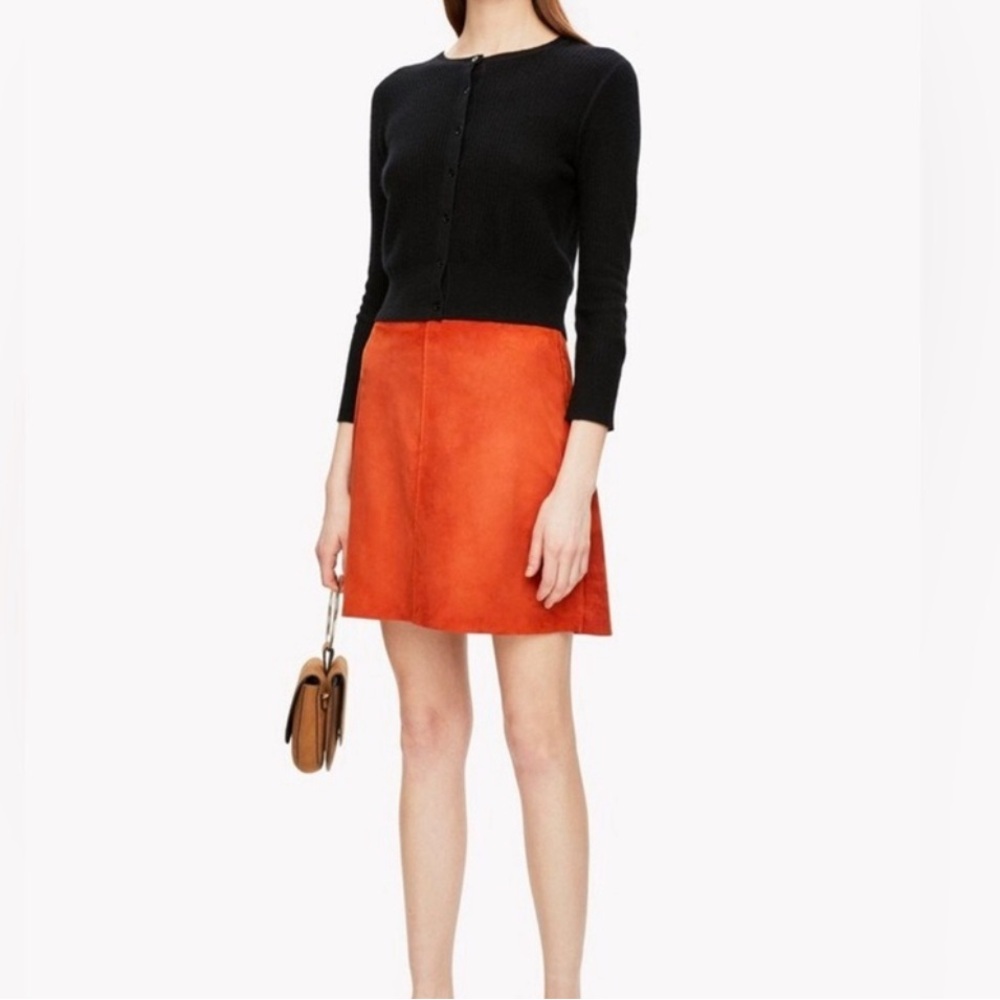 THEORY | Burnt Orange Suede Irenah Metises Skirt Size 10